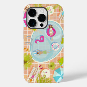 ビキニの女の子と男遊のスイミングプールゲーム Case-Mate iPhone 14 PROケース