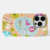 ビキニの女の子と男遊のスイミングプールゲーム Case-Mate iPhoneケース (裏面 (横))