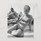 ビキニの女の子ヴィンテージ写真 ポストカード (正面)