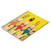 ビキニの女の子3人が後ろから文字をおもしろい持って ノートブック (左側)