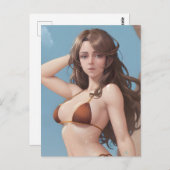 ビキニの女性 ポストカード (正面/裏面)