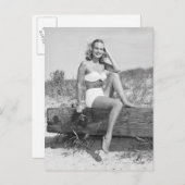 ビキニの女性 ポストカード (正面/裏面)