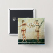 「ビキニの女性 缶バッジ (正面&裏面)