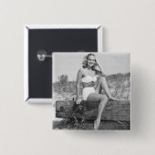 ビキニの女性 缶バッジ (正面&裏面)