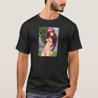 ビキニの日本製アニメの女の子 Tシャツ