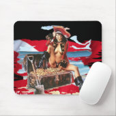 ビキニの熱い飛び込みの可愛い人 マウスパッド (マウス)