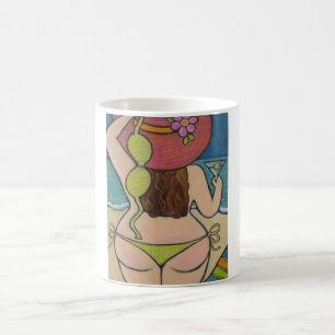 ビキニの美しい女の子 コーヒーマグカップ