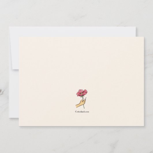 ビキニの美女 招待状 (裏面)