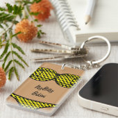 ビキニの黒い水玉模様 キーホルダー (正面右)