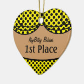 ビキニの黒い水玉模様 セラミックオーナメント (左)