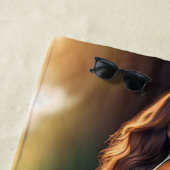 ビキニを着た女の子ハイヒールビーチタオル ビーチタオル (インサイチュ)