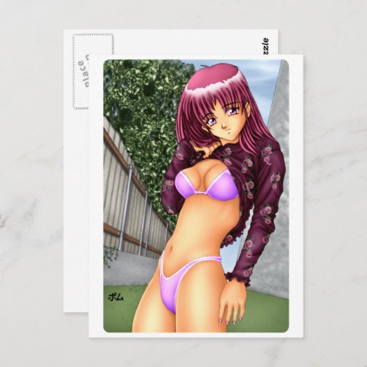 ビキニアニメガール ポストカード (正面/裏面)