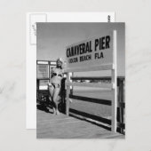 ビキニガールアットカナベラルピアココアビーチフロリダ ポストカード (正面/裏面)