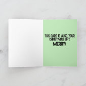 ビキニガールクリスマスおもしろいトロピカルカード カード (内部)