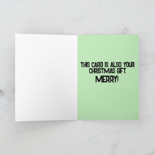 ビキニガールクリスマスおもしろいトロピカルカード カード (内部)