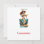 ビキニガールビッグハット – ビッグカクテルサンダー_コーブ 招待状 (裏面)