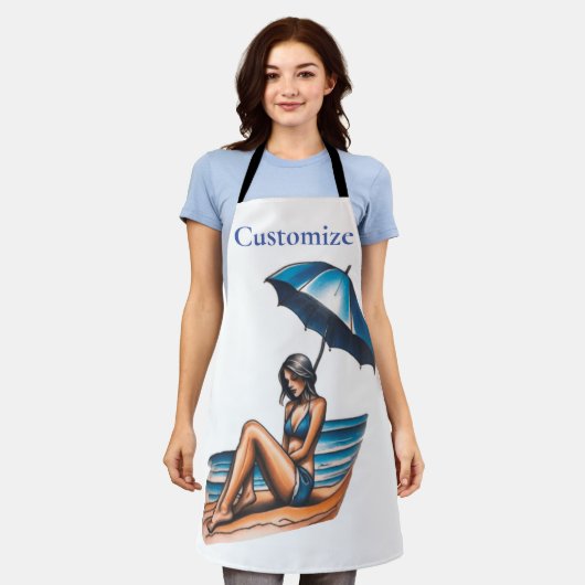 ビキニガールビーチナッピンサンダー_コーブ エプロン (着用した状態)