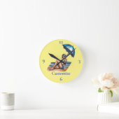 ビキニガールビーチナッピンサンダー_コーブ ラウンド壁時計 (ホーム)