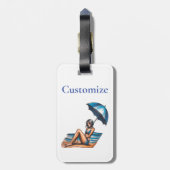 ビキニガールビーチナッピンサンダー_コーブ ラゲッジタグ (裏面縦)