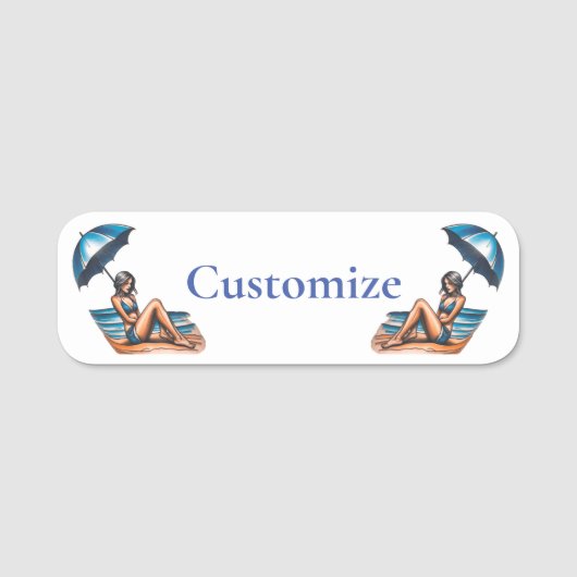 ビキニガールビーチナッピンサンダー_コーブ 名札 (正面)