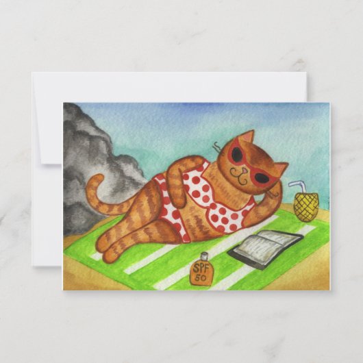 ビキニキャットの夏の招待状 招待状 (正面)