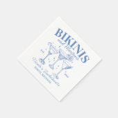 ビキニスアンドマルティニスブルーバチェロレッテ スタンダードカクテルナプキン (角)