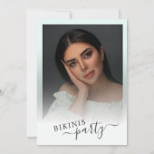 ビキニスパーティーブライダルシャワー保存日付 招待状 (裏面)