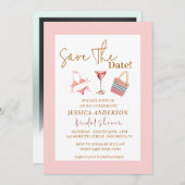 ビキニスパーティーブライダルシャワー保存日付 招待状 (正面/裏面)