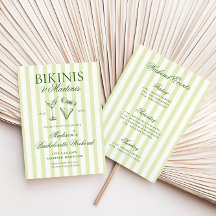 ビキニス&マルティニスグリーンストライプのバチェロレッテ