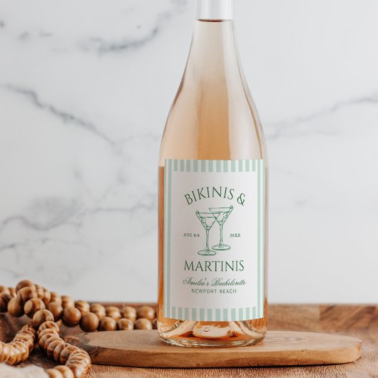 ビキニス&マルティニスグリーンバチェロレッテ ワインラベル