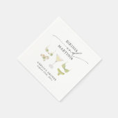 ビキニス&マルティーニブライダルシャワーバチェロレッテ スタンダードカクテルナプキン (角)