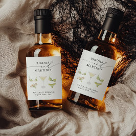 ビキニス&マルティーニブライダルシャワーバチェロレッテ リキュールボトルラベル