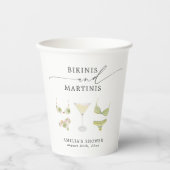 ビキニス&マルティーニブライダルシャワーバチェロレッテ 紙コップ (正面)