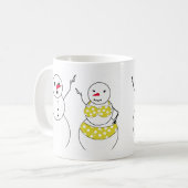 ビキニタイムの雪だるま コーヒーマグカップ (正面左)