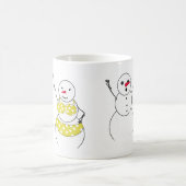ビキニタイムの雪だるま コーヒーマグカップ (中央)