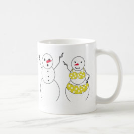 ビキニタイムの雪だるま コーヒーマグカップ
