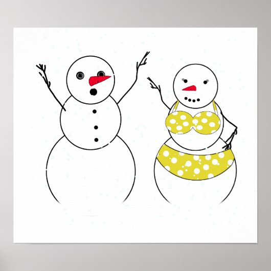 ビキニタイムの雪だるま ポスター (正面)