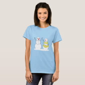 ビキニタイムの雪だるま Tシャツ (正面フル)