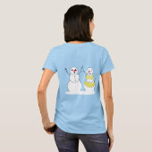 ビキニタイムの雪だるま Tシャツ (裏面フル)