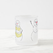 ビキニタイム雪だるま フロストグラスマグカップ (中央)
