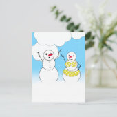 ビキニタイム雪だるま ポストカード (スタンド正面)