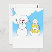 ビキニタイム雪だるま ポストカード (正面/裏面)