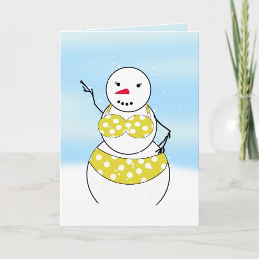 ビキニタイム 雪だるま ビキニガール シーズンカード (正面)