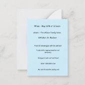 ビキニダッシュンドプールパーティー ノートカード (裏面)