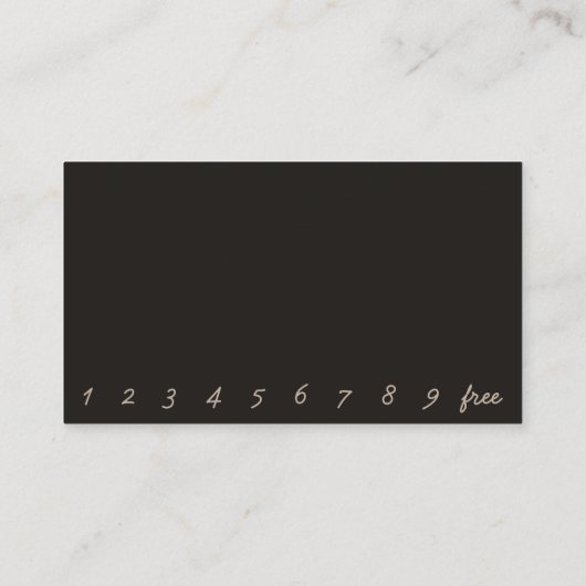 ビキニバリスタドライブスルーカスタムあなたの ロイヤリティカード (裏面)