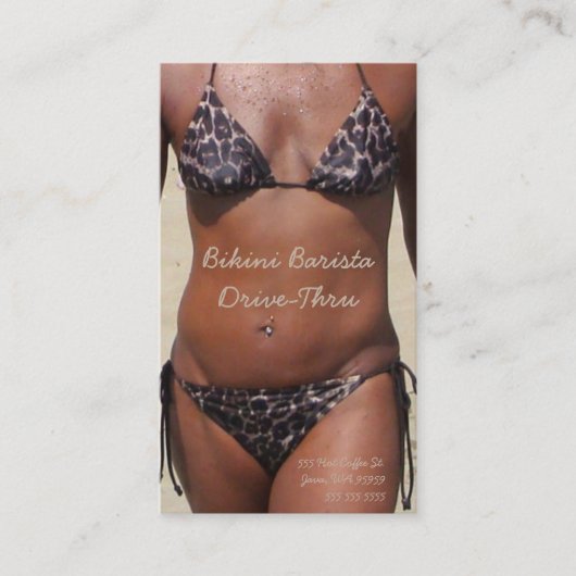 ビキニバリスタドライブスルーカスタムあなたの ロイヤリティカード (正面)