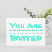 ビキニパーソナライズされたビーチ|プールパーティー 招待状 (スタンド正面)