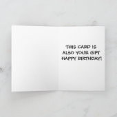 ビキニビッグ底ガールおもしろい誕生日カード カード (内部)