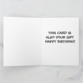 ビキニビッグ底トングガールおもしろい誕生日カード カード (内部)