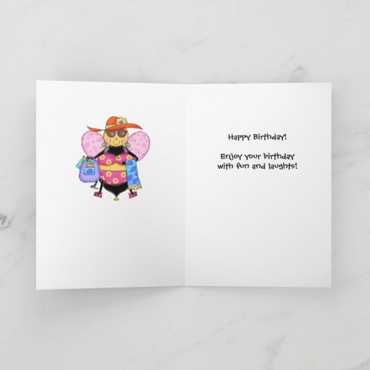 ビキニビーウィムシーハニービーハッピーバースデー カード (内部)